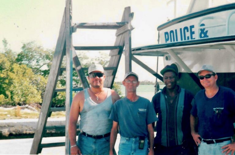 The original Marine Diesel team — Bobie, Randy, Peter and Billy — Grand Cayman